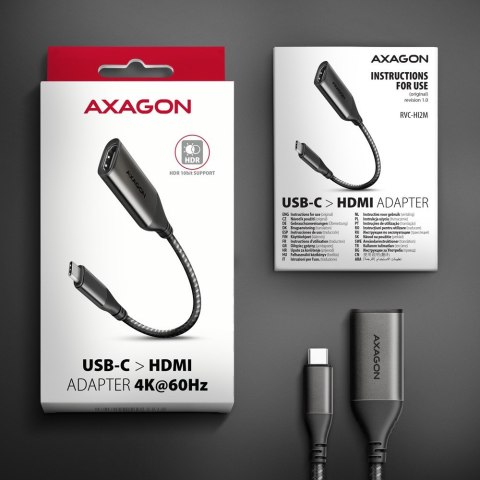 RVC-HI2M Adapter USB-C -> HDMI 2.0 4K/60Hz Aluminum, 25cm kabel RVC-HI2M Adapter USB-C -> HDMI 2.0 4K/60Hz Aluminum, 25cm kabel