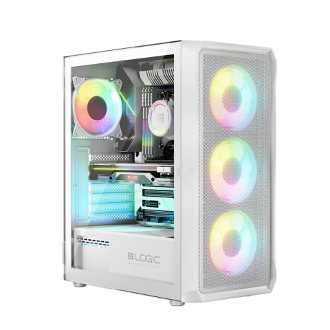 Obudowa Komputerowa Logic Portos ARGB Midi USB 3.0 Biała Obudowa Komputerowa Logic Portos ARGB Midi USB 3.0 Biała