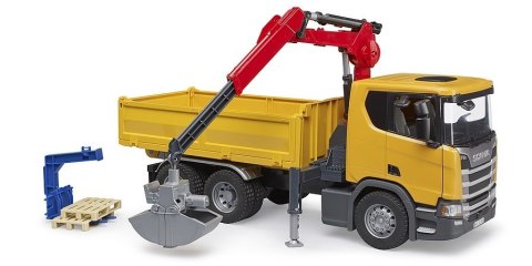 Pojazd Scania Super 560R Ciężarówka z dźwigiem i paletami Pojazd Scania Super 560R Ciężarówka z dźwigiem i paletami