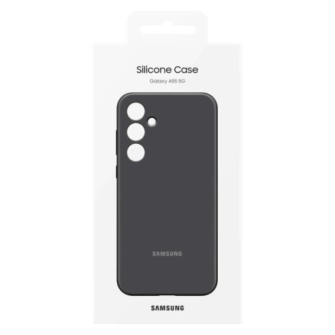 Etui Samsung Silicone Case EF-PA556TBEGWW do Samsung Galaxy A55 - czarne Etui Samsung Silicone Case EF-PA556TBEGWW do Samsung Galaxy A55 - czarne