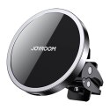Joyroom samochodowy uchwyt magnetyczny bezprzewodowa indukcyjna ładowarka Qi 15 W (kompatybilna z MagSafe do iPhone) czarny (JR-
