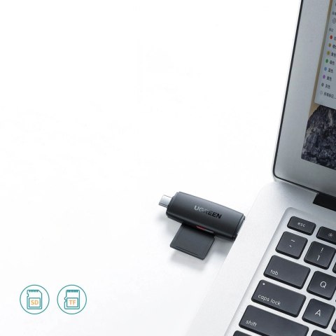 Ugreen adapter czytnik kart SD / micro SD (USB-A / USB-C) czarny (CM304) Ugreen adapter czytnik kart SD / micro SD (USB-A / USB-C) czarny (CM304)