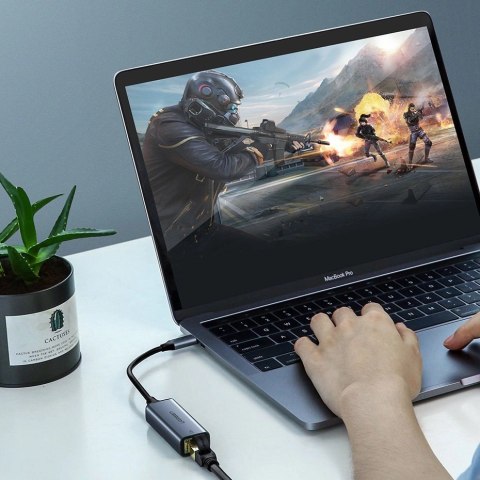 Ugreen zewnętrzna karta sieciowa RJ45 - USB Typ C (1000 Mbps/ 1 Gbps )Gigabit Ethernet szary (CM199) Ugreen zewnętrzna karta sieciowa RJ45 - USB Typ C (1000 Mbps/ 1 Gbps )Gigabit Ethernet szary (CM199)