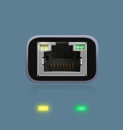 Ugreen zewnętrzna karta sieciowa RJ45 - USB Typ C (1000 Mbps/ 1 Gbps )Gigabit Ethernet szary (CM199) Ugreen zewnętrzna karta sieciowa RJ45 - USB Typ C (1000 Mbps/ 1 Gbps )Gigabit Ethernet szary (CM199)