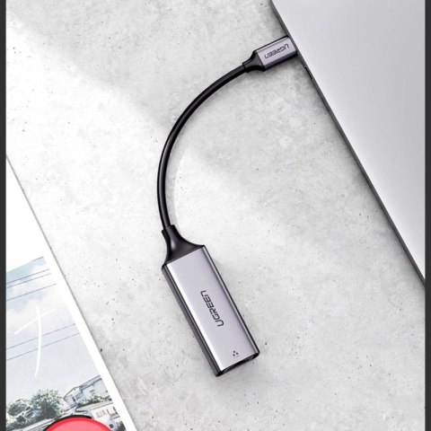 Ugreen zewnętrzna karta sieciowa RJ45 - USB Typ C (1000 Mbps/ 1 Gbps )Gigabit Ethernet szary (CM199) Ugreen zewnętrzna karta sieciowa RJ45 - USB Typ C (1000 Mbps/ 1 Gbps )Gigabit Ethernet szary (CM199)