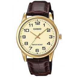 CASIO COLLECTION Mod. ONLY TIME GOLD, LEATHER - CHAMPAGNE