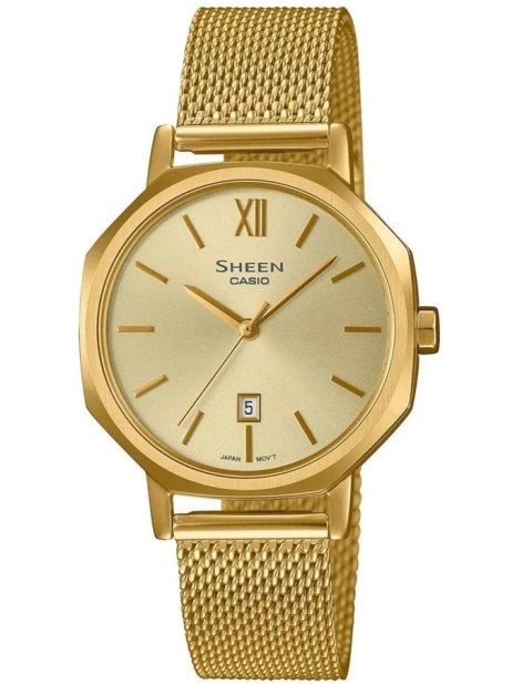 CASIO SHEEN Mod. OCTAGONAL LADY DATE - GOLD MESH