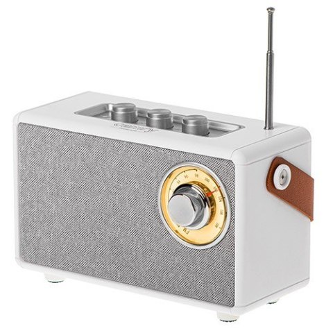 Głośnik Bluetooth CR1902 FM USB-C biały Głośnik Bluetooth CR1902 FM USB-C biały