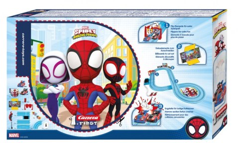 Tor samochodowy z pojazdami First Spider Man Spidey Go 2,9m Tor samochodowy z pojazdami First Spider Man Spidey Go 2,9m