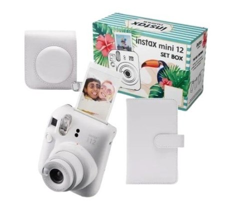 Aparat Instax mini 12 BIG BUNDLE (aparat + etui + album) biały Aparat Instax mini 12 BIG BUNDLE (aparat + etui + album) biały