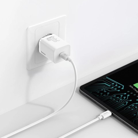 Baseus Super Si 1C szybka ładowarka USB Typ C 30W Power Delivery Quick Charge biały (CCSUP-J02) Baseus Super Si 1C szybka ładowarka USB Typ C 30W Power Delivery Quick Charge biały (CCSUP-J02)