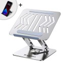 Podstawka pod laptopa, tablet Wozinsky WRS-CPY84SS aluminiowa + Gratis! podstawka do smartfona - srebrna