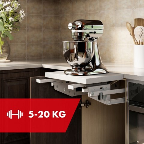 Podnośnik do szafki kuchennej do 20kg, MC-497, metalowa, udźwig 5-20 kg, sprężyny Podnośnik do szafki kuchennej do 20kg, MC-497, metalowa, udźwig 5-20 kg, sprężyny