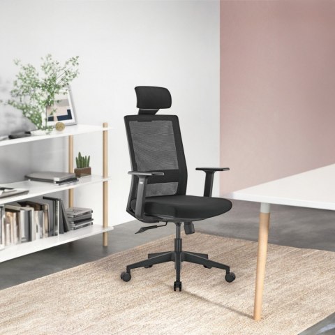 Fotel biurowy premium ergonomiczny ER-425 z wysokim oparciem, max 150 kg, regulowany Fotel biurowy premium ergonomiczny ER-425 z wysokim oparciem, max 150 kg, regulowany