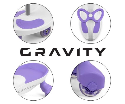 Jeździk grawitacyjny Gravity biało-fioletowy Jeździk grawitacyjny Gravity biało-fioletowy