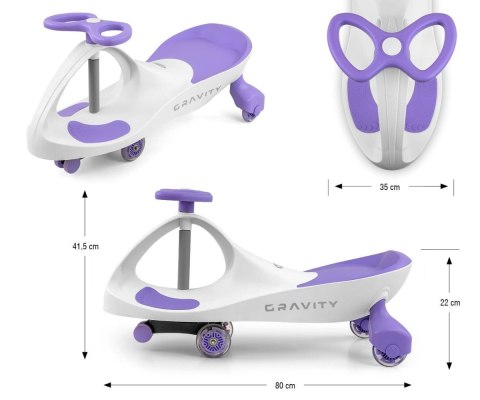 Jeździk grawitacyjny Gravity biało-fioletowy Jeździk grawitacyjny Gravity biało-fioletowy