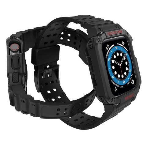 Protect Strap Band opaska z etui do Apple Watch 9 / 8 / 7 / 6 / 5 / 4 / 3 / 2 / SE / SE2 (41 / 40 / 38mm) obudowa pancerny pokro Protect Strap Band opaska z etui do Apple Watch 9 / 8 / 7 / 6 / 5 / 4 / 3 / 2 / SE / SE2 (41 / 40 / 38mm) obudowa pancerny pokro