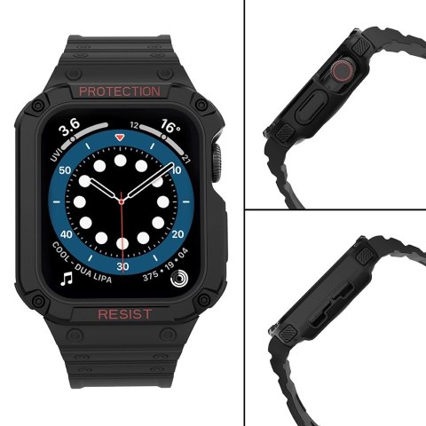 Protect Strap Band opaska z etui do Apple Watch 9 / 8 / 7 / 6 / 5 / 4 / 3 / 2 / SE / SE2 (41 / 40 / 38mm) obudowa pancerny pokro Protect Strap Band opaska z etui do Apple Watch 9 / 8 / 7 / 6 / 5 / 4 / 3 / 2 / SE / SE2 (41 / 40 / 38mm) obudowa pancerny pokro