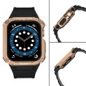 Protect Strap Band opaska z etui do Apple Watch 9 / 8 / 7 / 6 / 5 / 4 / 3 / 2 / SE / SE2 (41 / 40 / 38mm) obudowa pancerny pokro