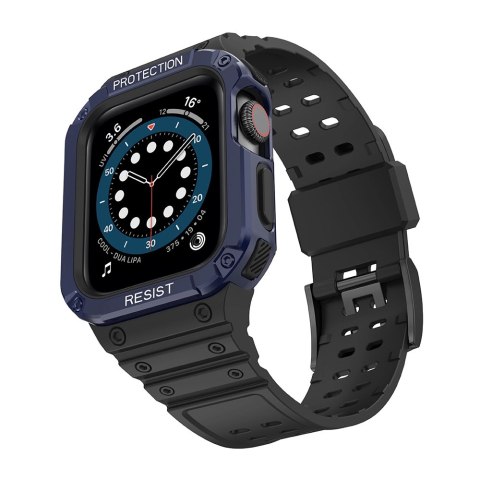 Protect Strap Band opaska z etui do Apple Watch 9 / 8 / 7 / 6 / 5 / 4 / 3 / 2 / SE / SE2 (41 / 40 / 38mm) obudowa pancerny pokro Protect Strap Band opaska z etui do Apple Watch 9 / 8 / 7 / 6 / 5 / 4 / 3 / 2 / SE / SE2 (41 / 40 / 38mm) obudowa pancerny pokro