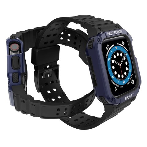 Protect Strap Band opaska z etui do Apple Watch 9 / 8 / 7 / 6 / 5 / 4 / 3 / 2 / SE / SE2 (41 / 40 / 38mm) obudowa pancerny pokro Protect Strap Band opaska z etui do Apple Watch 9 / 8 / 7 / 6 / 5 / 4 / 3 / 2 / SE / SE2 (41 / 40 / 38mm) obudowa pancerny pokro