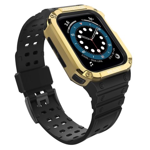 Protect Strap Band opaska z etui do Apple Watch 9 / 8 / 7 / 6 / 5 / 4 / 3 / 2 / SE / SE2 (41 / 40 / 38mm) obudowa pancerny pokro