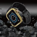 Protect Strap Band opaska z etui do Apple Watch 9 / 8 / 7 / 6 / 5 / 4 / 3 / 2 / SE / SE2 (41 / 40 / 38mm) obudowa pancerny pokro