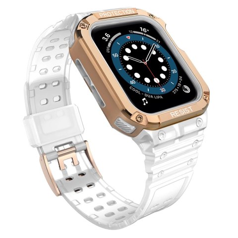 Protect Strap Band opaska z etui do Apple Watch 9 / 8 / 7 / 6 / 5 / 4 / 3 / 2 / SE / SE2 (41 / 40 / 38mm) obudowa pancerny pokro Protect Strap Band opaska z etui do Apple Watch 9 / 8 / 7 / 6 / 5 / 4 / 3 / 2 / SE / SE2 (41 / 40 / 38mm) obudowa pancerny pokro