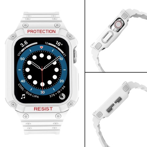 Protect Strap Band opaska z etui do Apple Watch 9 / 8 / 7 / 6 / 5 / 4 / 3 / 2 / SE / SE2 (41 / 40 / 38mm) obudowa pancerny pokro Protect Strap Band opaska z etui do Apple Watch 9 / 8 / 7 / 6 / 5 / 4 / 3 / 2 / SE / SE2 (41 / 40 / 38mm) obudowa pancerny pokro