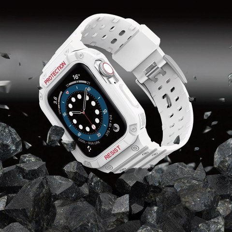 Protect Strap Band opaska z etui do Apple Watch 9 / 8 / 7 / 6 / 5 / 4 / 3 / 2 / SE / SE2 (41 / 40 / 38mm) obudowa pancerny pokro Protect Strap Band opaska z etui do Apple Watch 9 / 8 / 7 / 6 / 5 / 4 / 3 / 2 / SE / SE2 (41 / 40 / 38mm) obudowa pancerny pokro