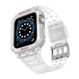 Protect Strap Band opaska z etui do Apple Watch 9 / 8 / 7 / 6 / 5 / 4 / 3 / 2 / SE / SE2 (41 / 40 / 38mm) obudowa pancerny pokro