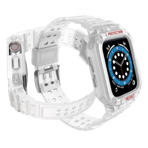 Protect Strap Band opaska z etui do Apple Watch 9 / 8 / 7 / 6 / 5 / 4 / 3 / 2 / SE / SE2 (41 / 40 / 38mm) obudowa pancerny pokro Protect Strap Band opaska z etui do Apple Watch 9 / 8 / 7 / 6 / 5 / 4 / 3 / 2 / SE / SE2 (41 / 40 / 38mm) obudowa pancerny pokro