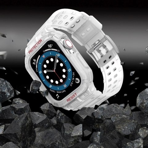 Protect Strap Band opaska z etui do Apple Watch 9 / 8 / 7 / 6 / 5 / 4 / 3 / 2 / SE / SE2 (41 / 40 / 38mm) obudowa pancerny pokro Protect Strap Band opaska z etui do Apple Watch 9 / 8 / 7 / 6 / 5 / 4 / 3 / 2 / SE / SE2 (41 / 40 / 38mm) obudowa pancerny pokro