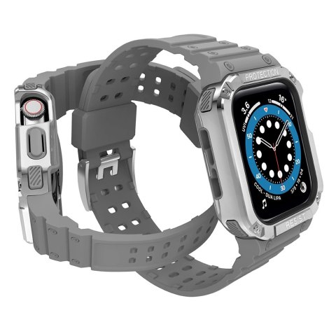 Protect Strap Band opaska z etui do Apple Watch 9 / 8 / 7 / 6 / 5 / 4 / 3 / 2 / SE / SE2 (41 / 40 / 38mm) obudowa pancerny pokro Protect Strap Band opaska z etui do Apple Watch 9 / 8 / 7 / 6 / 5 / 4 / 3 / 2 / SE / SE2 (41 / 40 / 38mm) obudowa pancerny pokro