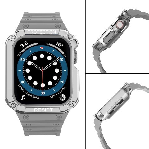 Protect Strap Band opaska z etui do Apple Watch 9 / 8 / 7 / 6 / 5 / 4 / 3 / 2 / SE / SE2 (41 / 40 / 38mm) obudowa pancerny pokro Protect Strap Band opaska z etui do Apple Watch 9 / 8 / 7 / 6 / 5 / 4 / 3 / 2 / SE / SE2 (41 / 40 / 38mm) obudowa pancerny pokro