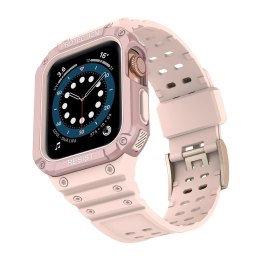 Protect Strap Band opaska z etui do Apple Watch 9 / 8 / 7 / 6 / 5 / 4 / 3 / 2 / SE / SE2 (41 / 40 / 38mm) obudowa pancerny pokro