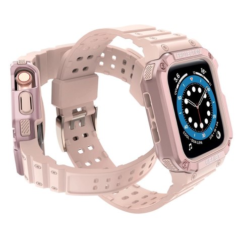 Protect Strap Band opaska z etui do Apple Watch 9 / 8 / 7 / 6 / 5 / 4 / 3 / 2 / SE / SE2 (41 / 40 / 38mm) obudowa pancerny pokro Protect Strap Band opaska z etui do Apple Watch 9 / 8 / 7 / 6 / 5 / 4 / 3 / 2 / SE / SE2 (41 / 40 / 38mm) obudowa pancerny pokro