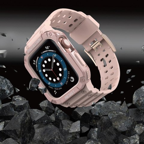 Protect Strap Band opaska z etui do Apple Watch 9 / 8 / 7 / 6 / 5 / 4 / 3 / 2 / SE / SE2 (41 / 40 / 38mm) obudowa pancerny pokro Protect Strap Band opaska z etui do Apple Watch 9 / 8 / 7 / 6 / 5 / 4 / 3 / 2 / SE / SE2 (41 / 40 / 38mm) obudowa pancerny pokro