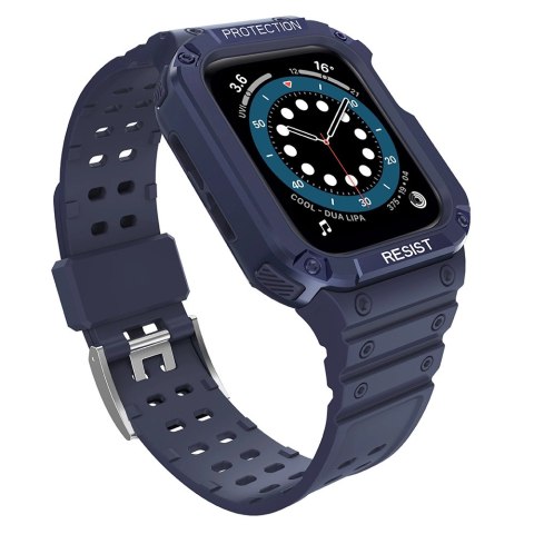 Protect Strap Band opaska z etui do Apple Watch 9 / 8 / 7 / 6 / 5 / 4 / 3 / 2 / SE / SE2 (41 / 40 / 38mm) obudowa pancerny pokro Protect Strap Band opaska z etui do Apple Watch 9 / 8 / 7 / 6 / 5 / 4 / 3 / 2 / SE / SE2 (41 / 40 / 38mm) obudowa pancerny pokro