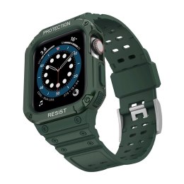 Protect Strap Band opaska z etui do Apple Watch 9 / 8 / 7 / 6 / 5 / 4 / 3 / 2 / SE / SE2 (41 / 40 / 38mm) obudowa pancerny pokro