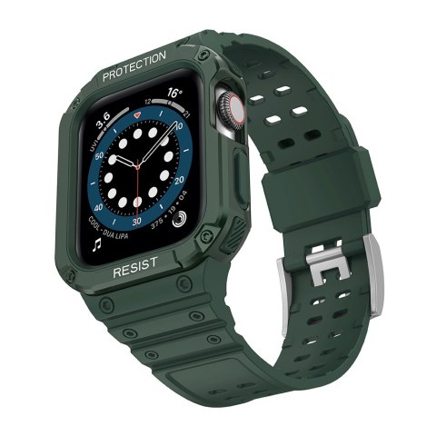 Protect Strap Band opaska z etui do Apple Watch 9 / 8 / 7 / 6 / 5 / 4 / 3 / 2 / SE / SE2 (41 / 40 / 38mm) obudowa pancerny pokro Protect Strap Band opaska z etui do Apple Watch 9 / 8 / 7 / 6 / 5 / 4 / 3 / 2 / SE / SE2 (41 / 40 / 38mm) obudowa pancerny pokro
