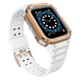 Protect Strap Band opaska z etui do Apple Watch 9 / 8 / 7 / 6 / 5 / 4 / 3 / 2 / SE / SE2 (41 / 40 / 38mm) obudowa pancerny pokro