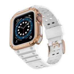 Protect Strap Band opaska z etui do Apple Watch 9 / 8 / 7 / 6 / 5 / 4 / 3 / 2 / SE / SE2 (41 / 40 / 38mm) obudowa pancerny pokro