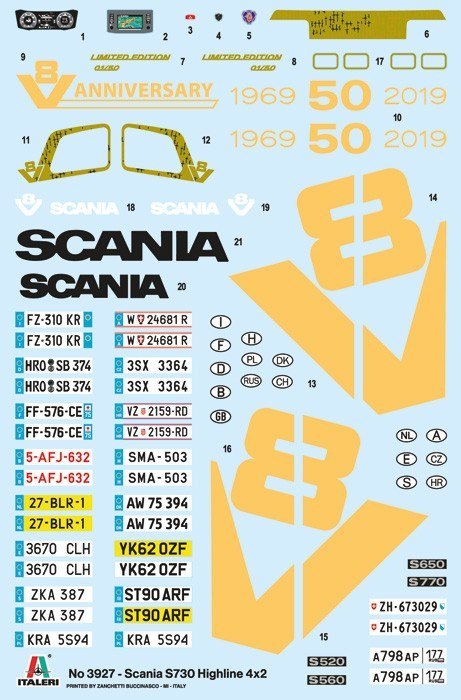 Model plastikowy Scania S730 Highline 4x2 1/24 Model plastikowy Scania S730 Highline 4x2 1/24