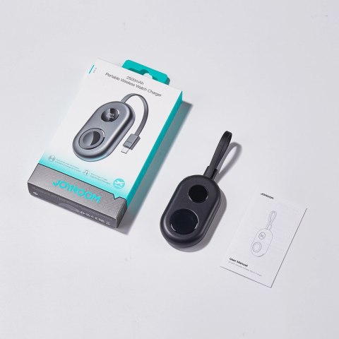 Powerbank z ładowaniem bezprzewodowym Joyroom JR-W09 3W z kablem USB-C do Apple Watch - czarny Powerbank z ładowaniem bezprzewodowym Joyroom JR-W09 3W z kablem USB-C do Apple Watch - czarny