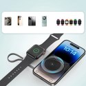 CHOETECH 10000mAh LED display power bank with Type-c and lightning port cable with magnetic wireless charger for Mobile and watc