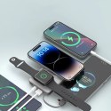 CHOETECH 10000mAh LED display power bank with Type-c and lightning port cable with magnetic wireless charger for Mobile and watc