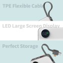 CHOETECH 10000mAh LED display power bank with Type-c and lightning port cable with magnetic wireless charger for Mobile and watc