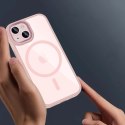 Etui Tech-Protect MagMat MagSafe na iPhone 15 - przezroczysto-różowy