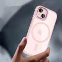 Etui Tech-Protect MagMat MagSafe na iPhone 15 - przezroczysto-różowy